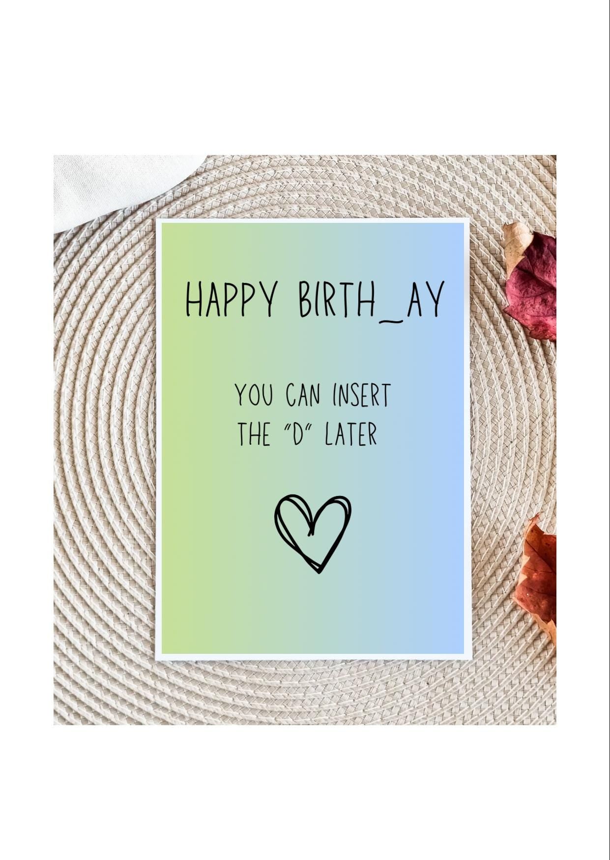 Funny Birthday Card for Husband - Dirty Card for Him, Perfect Gift for Boyfriend, Humorous Birthday Wishes & Greeting!
