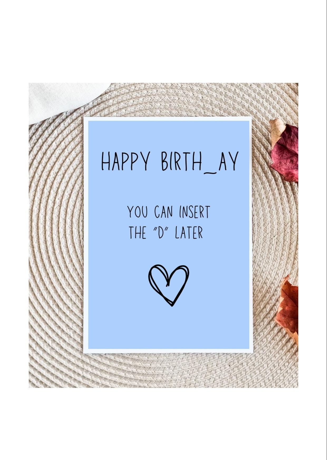Funny Birthday Card for Husband - Dirty Card for Him, Perfect Gift for Boyfriend, Humorous Birthday Wishes & Greeting!