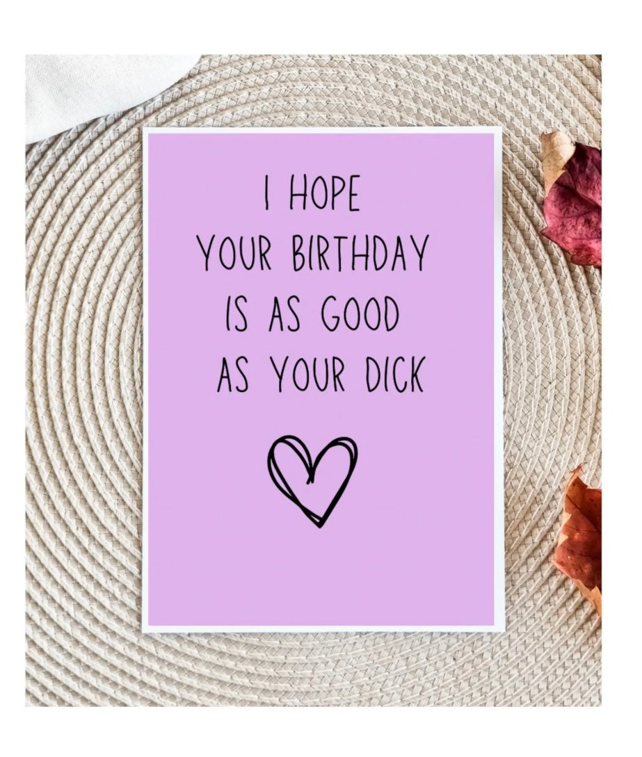 Funny Birthday Card for husband, Dirty Birthday Card, Birthday Card for Husband, Birthday Card for Boyfriend, Raunchy Birthday Card