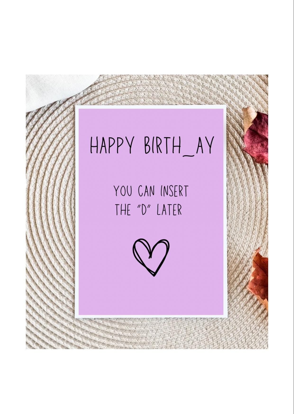 Funny Birthday Card for Husband - Dirty Card for Him, Perfect Gift for Boyfriend, Humorous Birthday Wishes & Greeting!