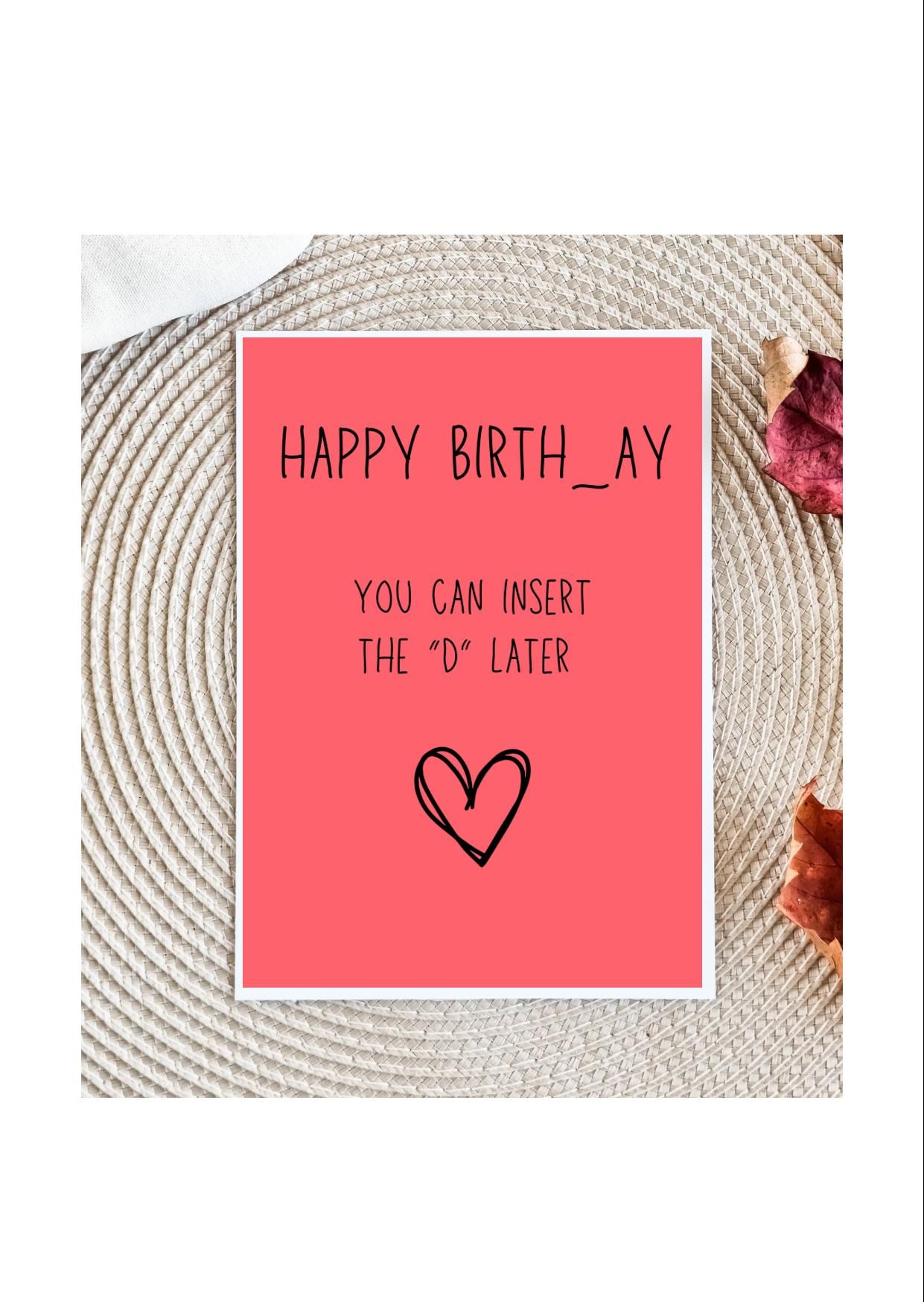 Funny Birthday Card for Husband - Dirty Card for Him, Perfect Gift for Boyfriend, Humorous Birthday Wishes & Greeting!