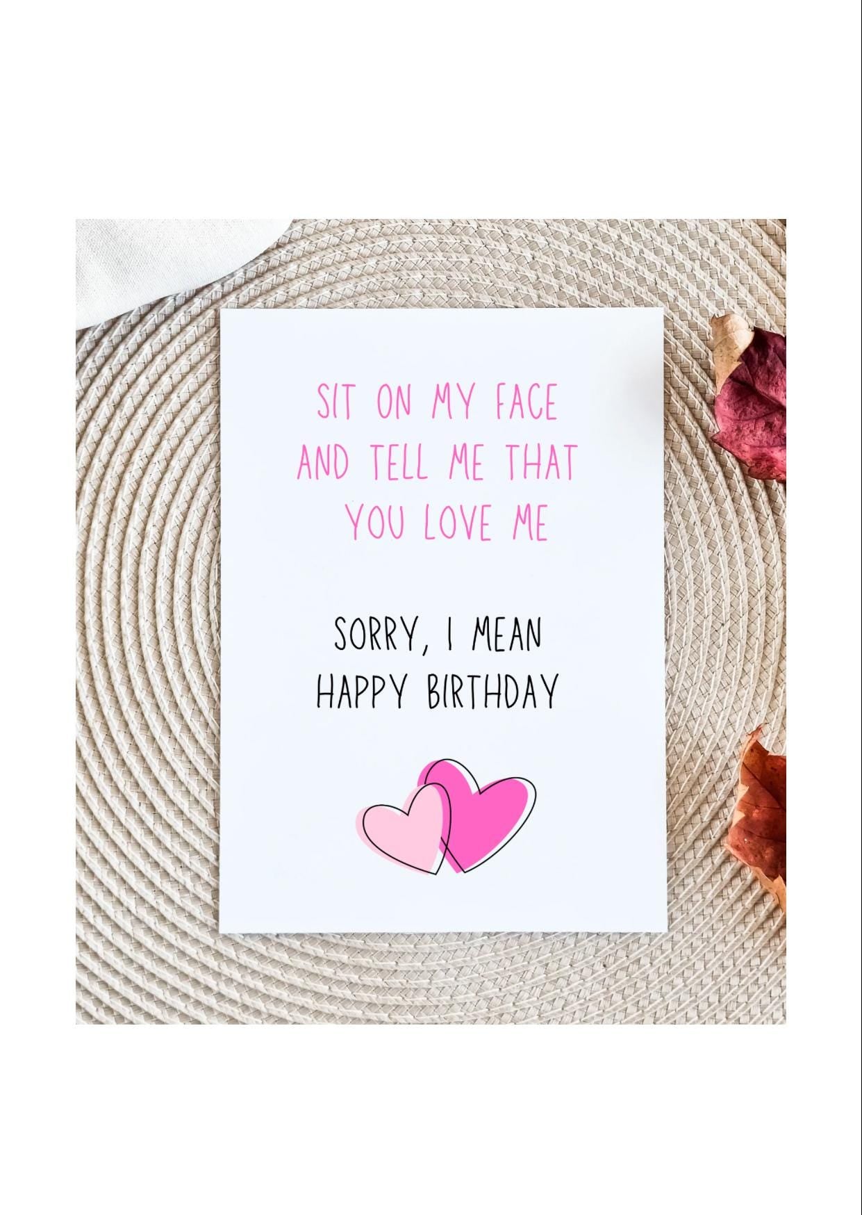 Dirty Birthday Card for Her | Raunchy Birthday Cards | Witty Birthday Card | Wife Birthday Card | Girlfriend Birthday Card | Raunchy Gifts