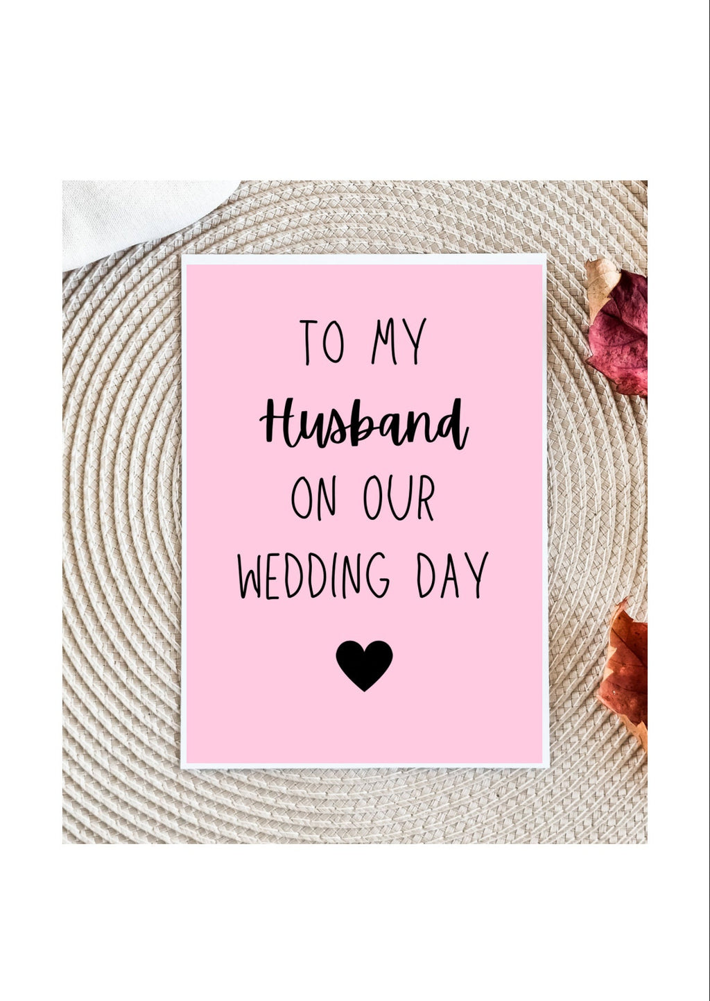 To My Bridesmaid On My Wedding Day, Maid Of Honour, Groomsman, Parents, Mum, Dad, Grandparents On My Wedding Day, Bridesmaid card