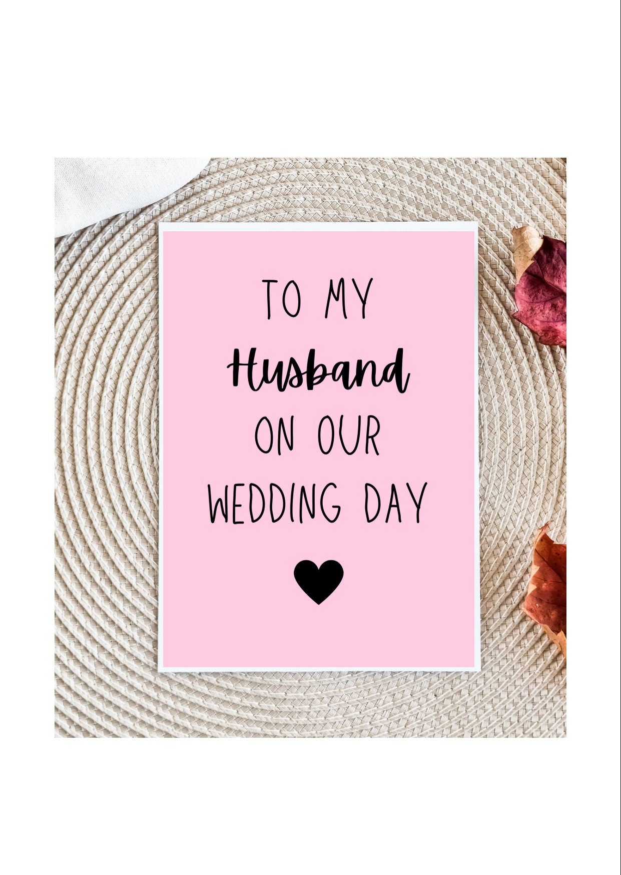 To My Bridesmaid On My Wedding Day, Maid Of Honour, Groomsman, Parents, Mum, Dad, Grandparents On My Wedding Day, Bridesmaid card