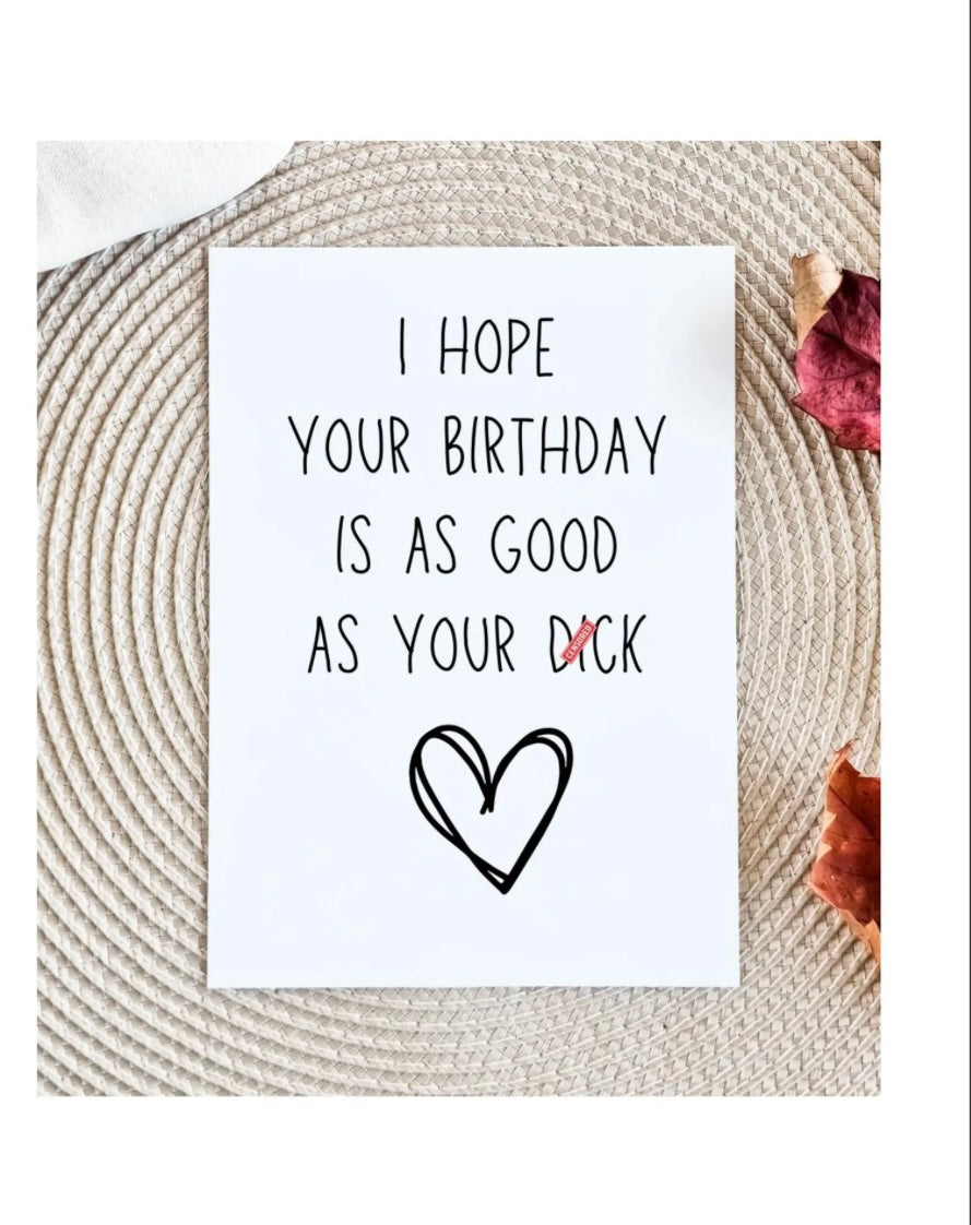 Funny Birthday Card for husband, Dirty Birthday Card, Birthday Card for Husband, Birthday Card for Boyfriend, Raunchy Birthday Card