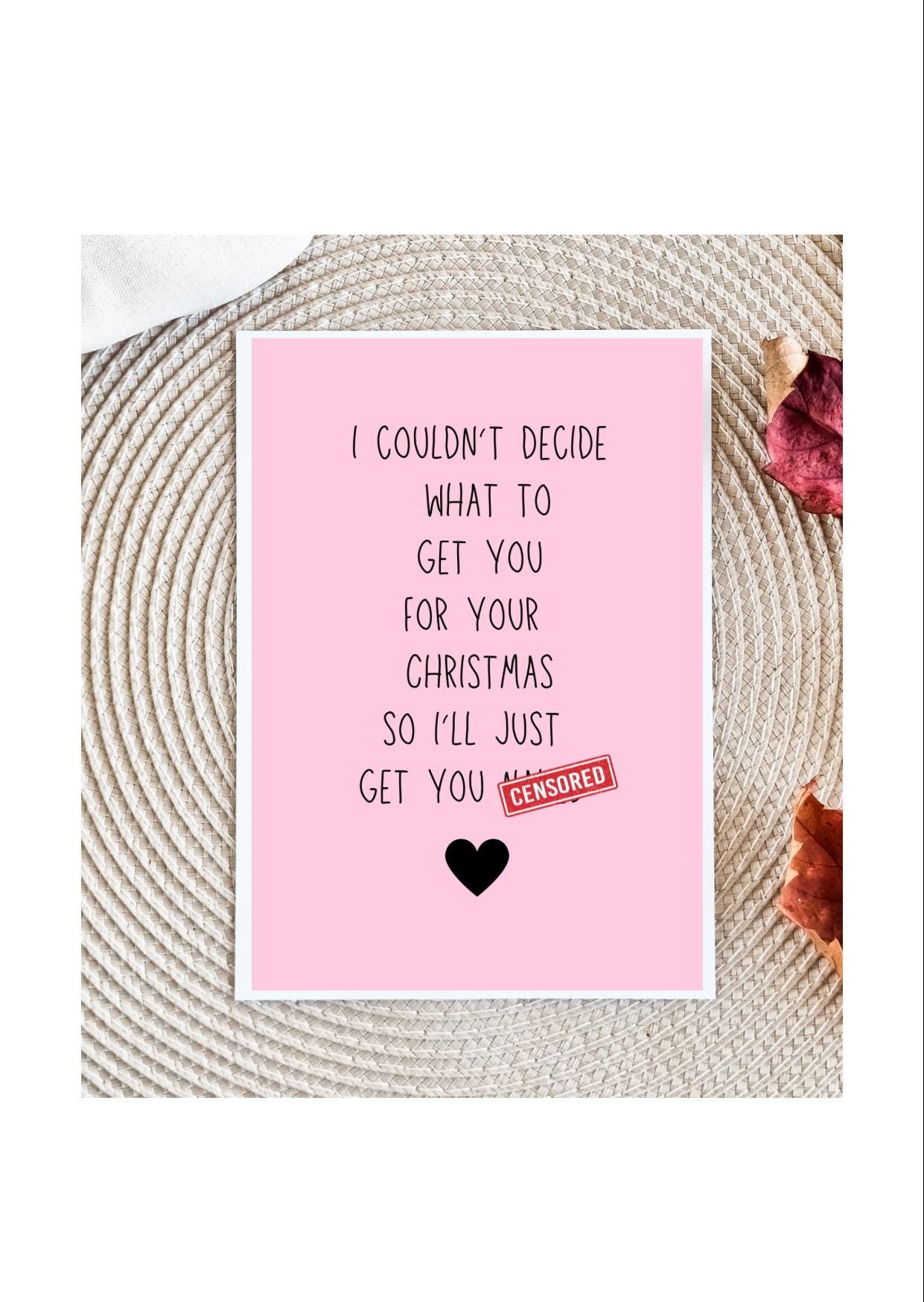 Christmas Card for Husband | Husband Christmas Card | Raunchy Christmas Card | Christmas Card for Boyfriend | Christmas Card Boyfriend